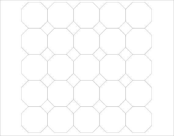 Natural Stone Flooring Tiling Layout - Octagon Tile with Inset